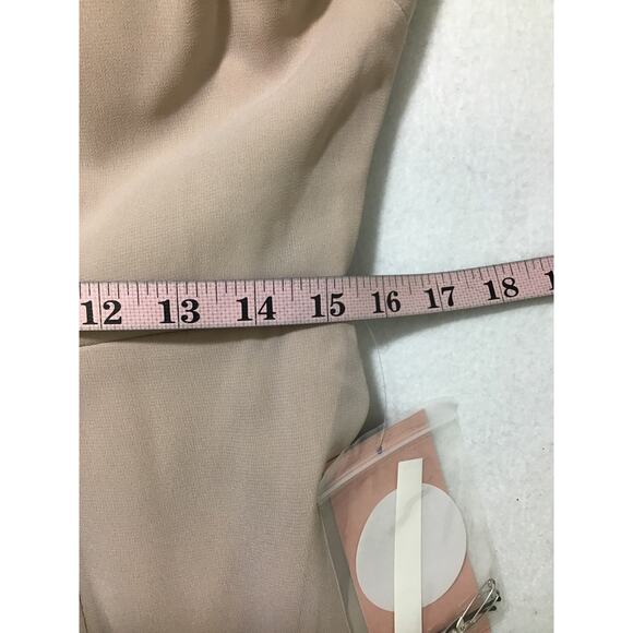 BIRDY GREY SZ L Taupe Jane flutter sleeveless bridesmaid maxi dress NWT B101 - Picture 7 of 9